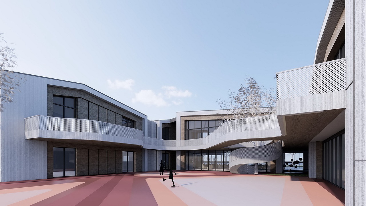 现代幼儿园SU模型下载