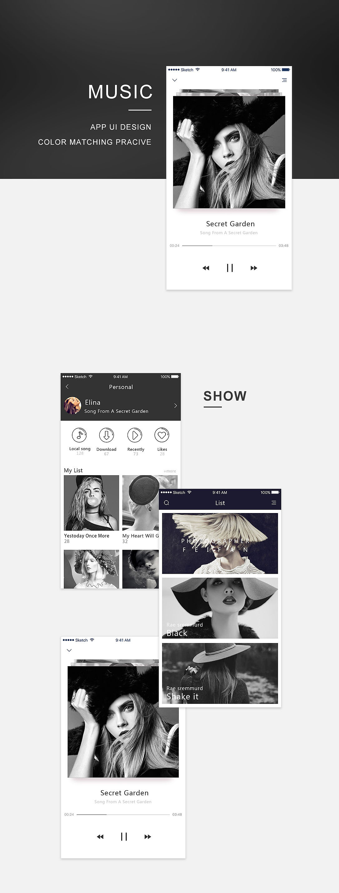 配色练习2（图ZODAxODg0NDg=） - APP界面 - 站酷设计师alina123原创素材 - 站酷ZCOOL