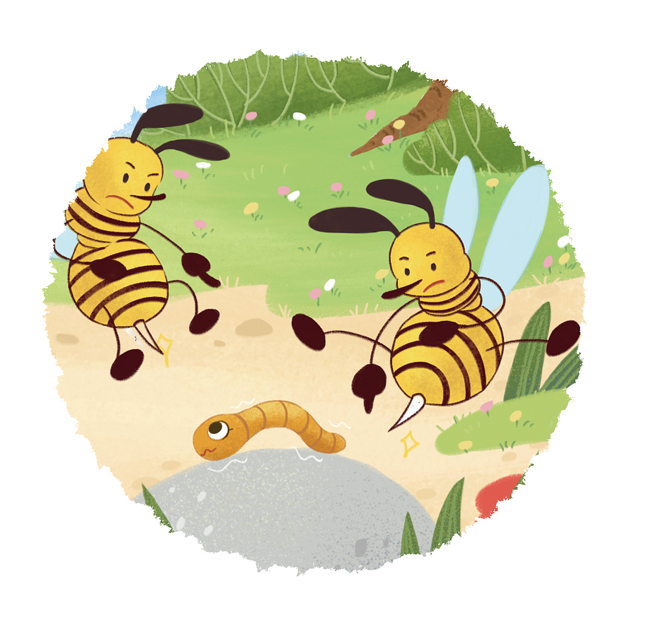 《大黄蜂战斗》《叶子的旅行》（图ZMjE4OTQ5MDQw） - 儿童插画 - 站酷设计师DADA大倩原创素材 - 站酷ZCOOL