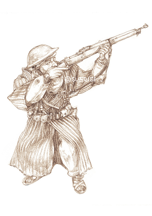 手绘兵人(彩铅)