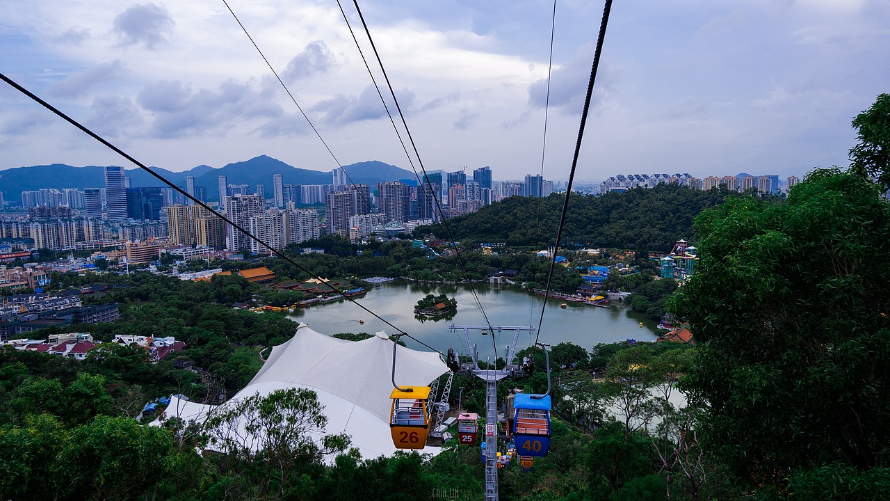 珠海圆明新园索道观景台（图ZMjIxNjQyMzgw） - 风光摄影 - 站酷设计师Erin_Lin原创素材 - 站酷ZCOOL