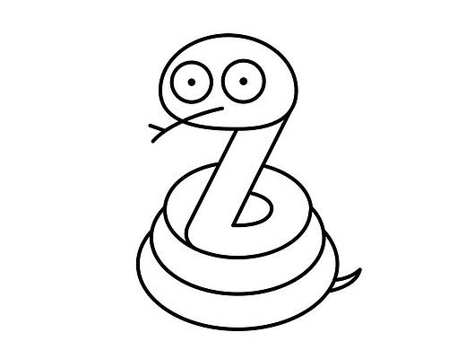 蛇简笔画（个人主页-ZMzcyMjk1MTY=） - 儿童插画 - 站酷设计师吖咪画画原创素材 - 站酷ZCOOL