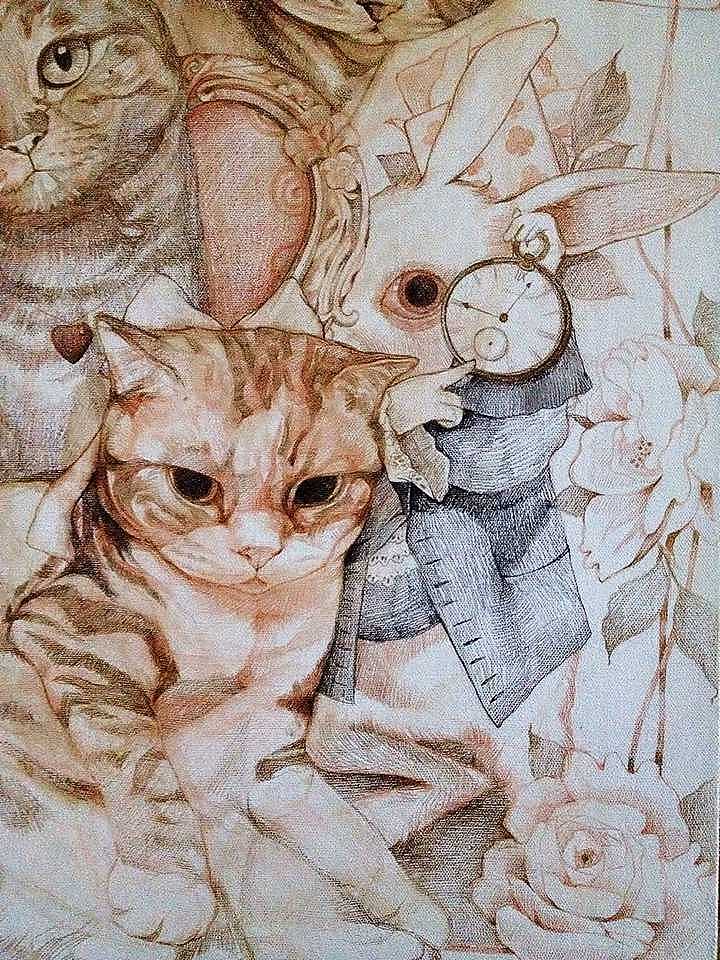 喵丽丝历险记（图ZMzIxMTUxMTI=） - 商业插画 - 站酷设计师CatCastleDZ原创素材 - 站酷ZCOOL