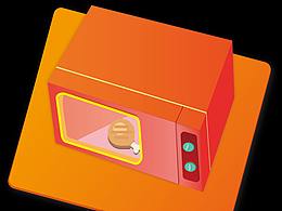 小小微波爐|插畫