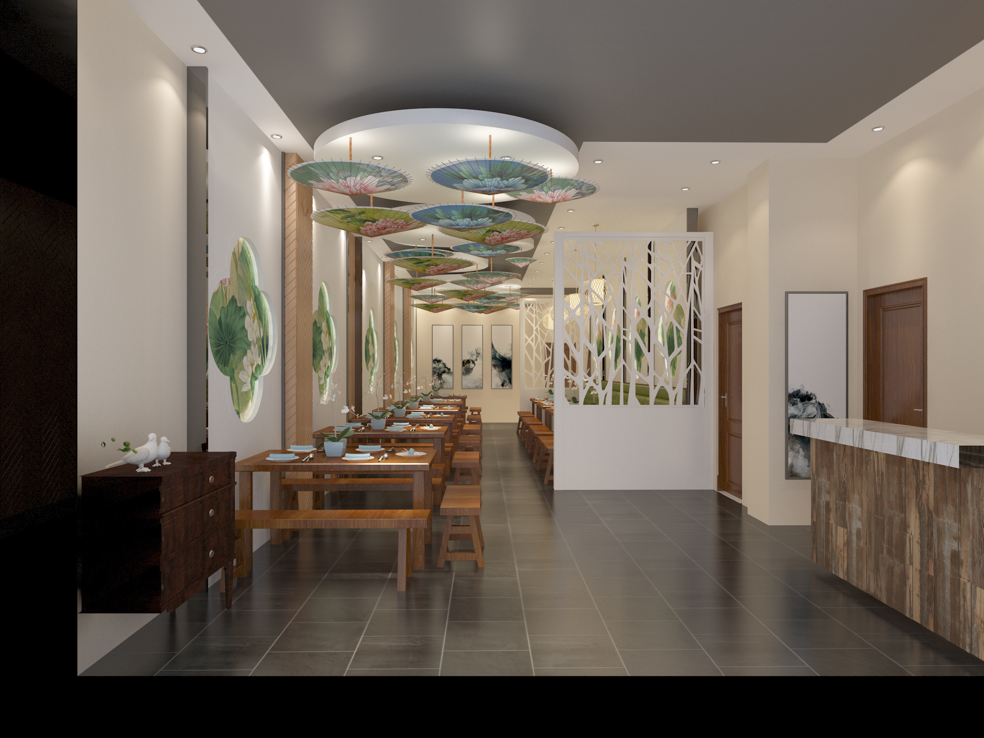 江南风烧烤店|空间|室内设计|z96428986 - 原创作品 - 站酷 (zcool)