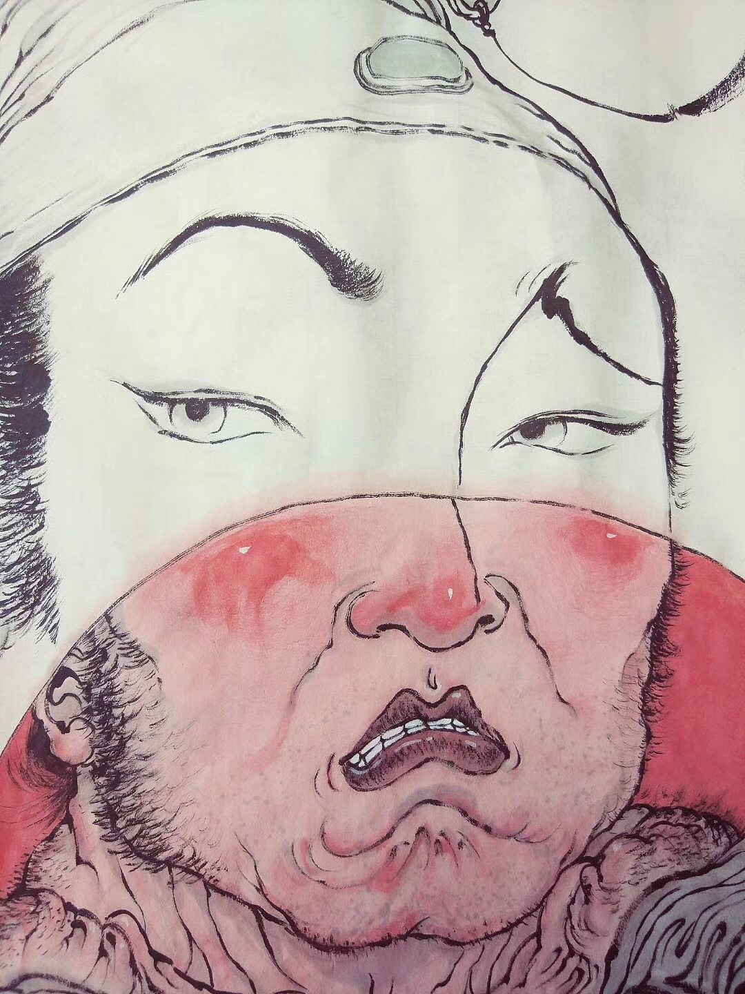 《半面扇》明子（图ZMTYzMzc2MzMy） - 绘画 - 站酷设计师明子水墨奇幻世界原创素材 - 站酷ZCOOL