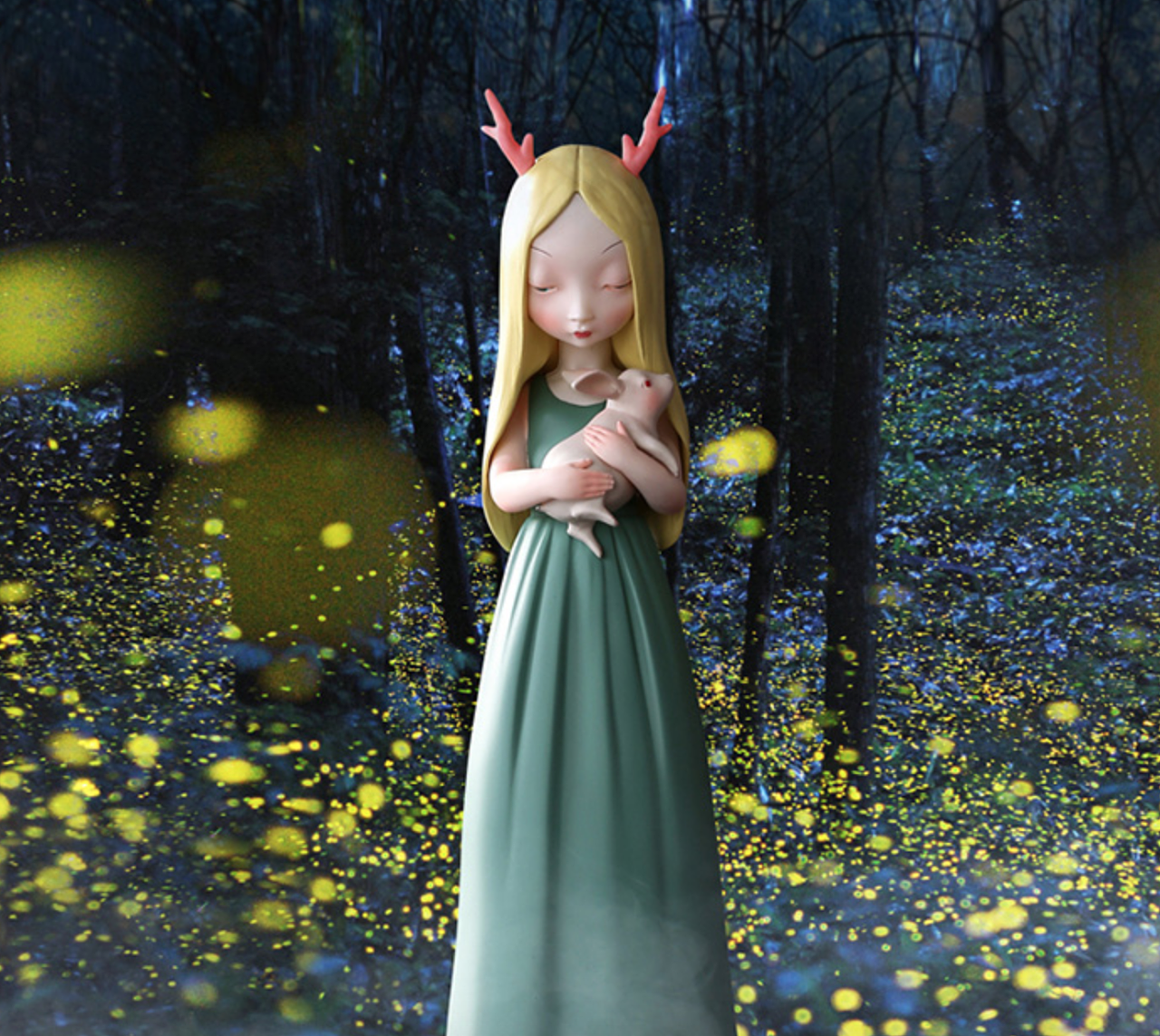 家居摆件---白夜童话系列之月光兔