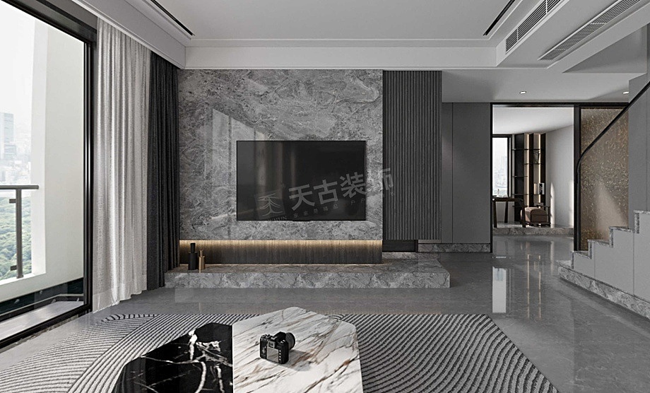 对餐厅的设计低调奢华有内涵,灰亚麻材质的餐椅设计,将自然的气息融合到主人的生活中,无主灯的设计营造出空间的美感与清晰的层次感,与客厅在一个整体,设计更是让人感受舒适的生活气息。
<br>