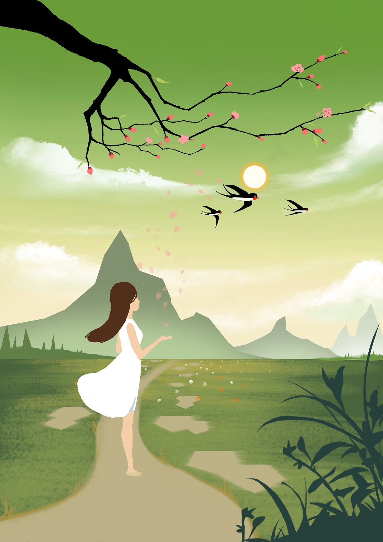 24节气立春|插画|商业插画|爱画画的冯不弃 - 原创作品 - 站酷 (zcool