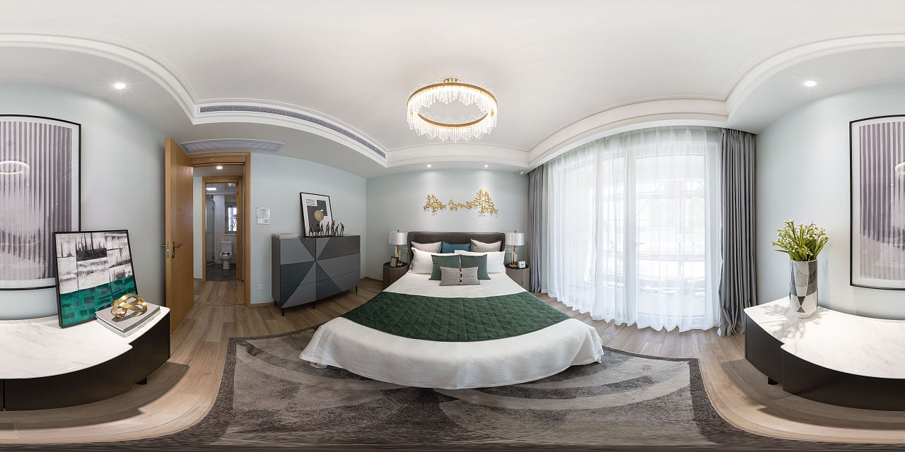 样板间全景拍摄360度vr全景启东新湖绿城海上明月