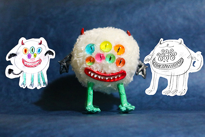 第一个手作抱偶 怪兽玩具 四肢可动