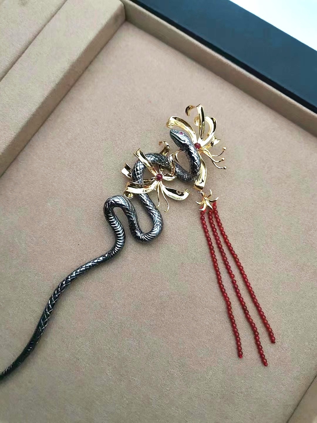 地狱少女的发簪 |彼岸花灵蛇发簪