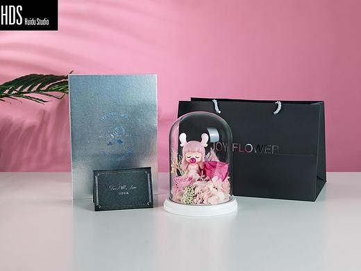 泡泡女孩永生花摆件静物图片拍摄