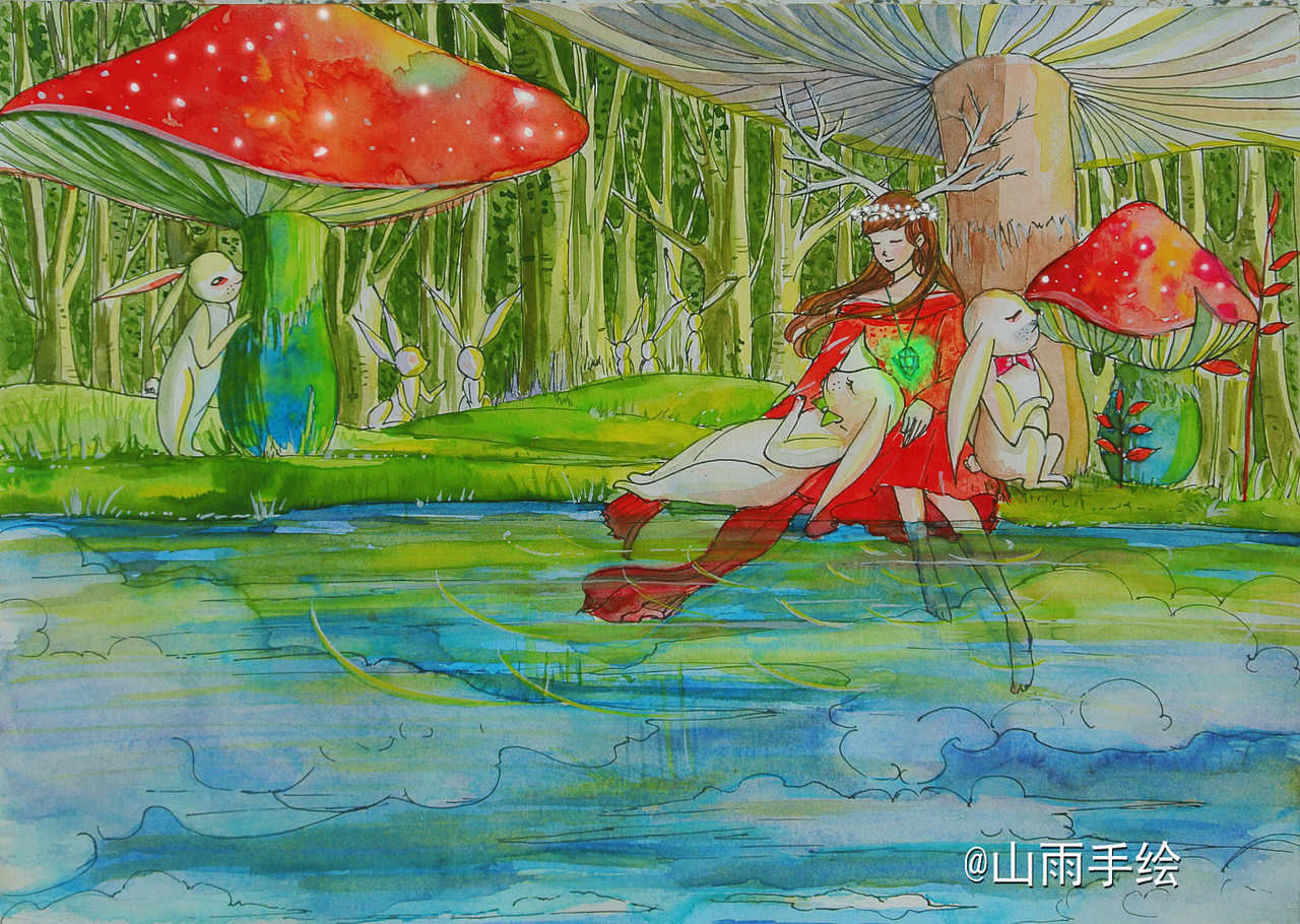 画画消食儿|插画|商业插画|阿夏_原创作品-站酷zcool