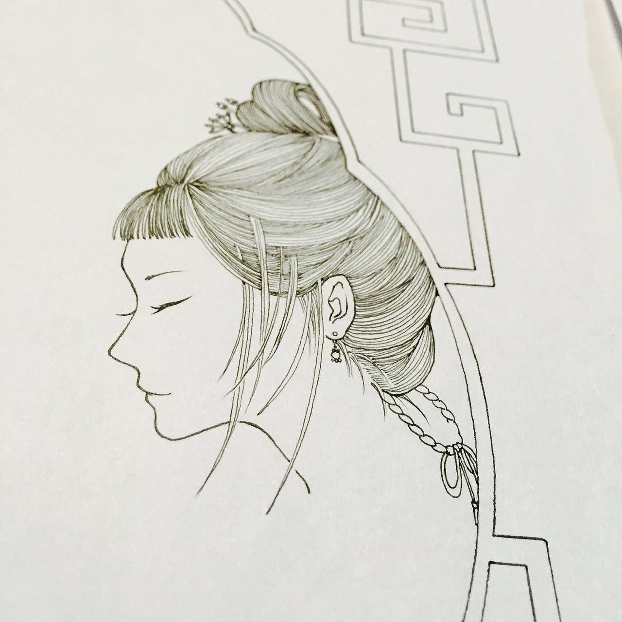 古风白描-第二辑（图ZNDEzMjYxNTI=） - 商业插画 - 站酷设计师梁惠然原创素材 - 站酷ZCOOL
