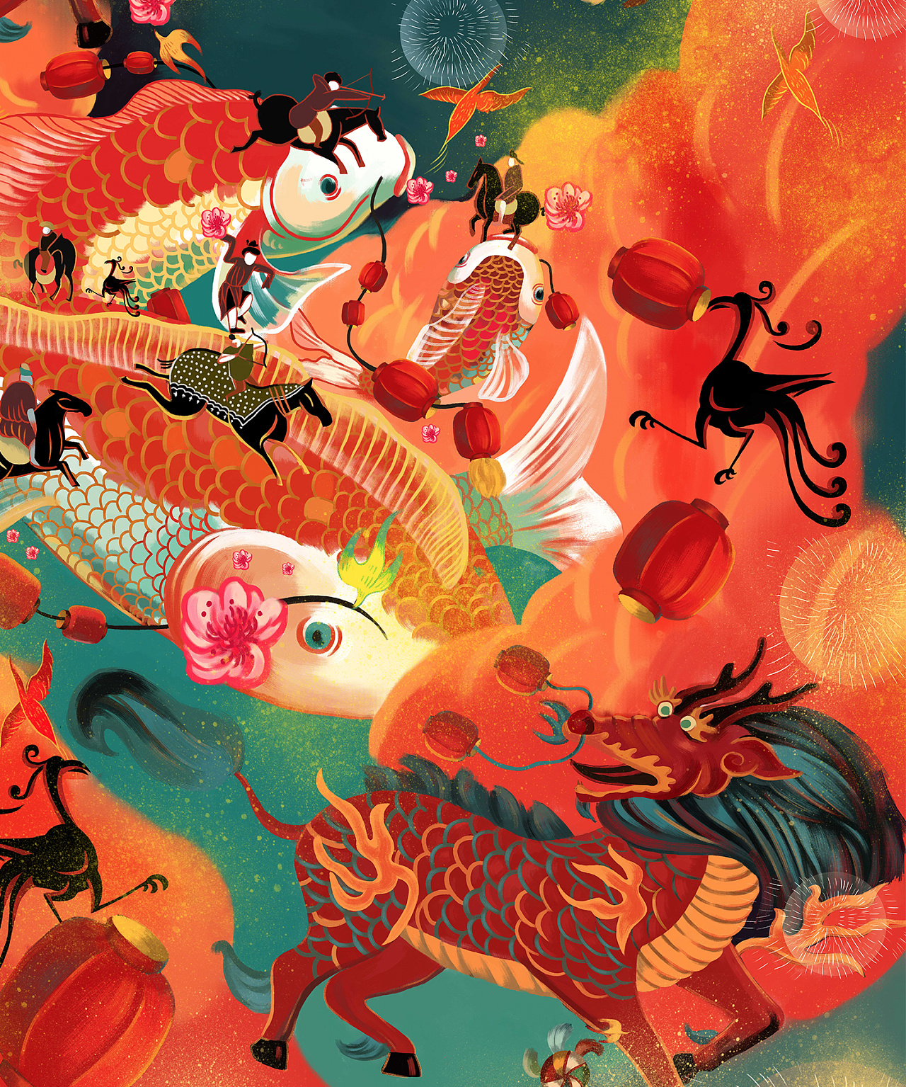 唐物茶入 唐风贺岁主题画|插画|商业插画|慧琼 - 原创作品 - 站酷