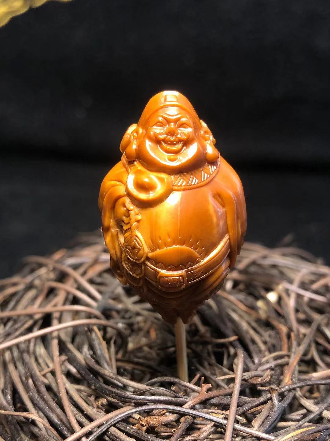 橄榄核文玩财神