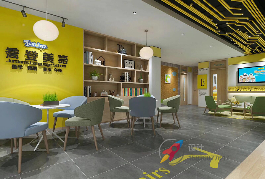 原创作品:幼儿培训机构装修设计}专业郑州幼儿
