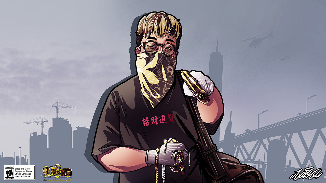 原创gta匪帮人物插画（图ZMjQwMTY1OTQ4） - 新锐潮流插画 - 站酷设计师lazylazyyyyy原创素材 - 站酷ZCOOL