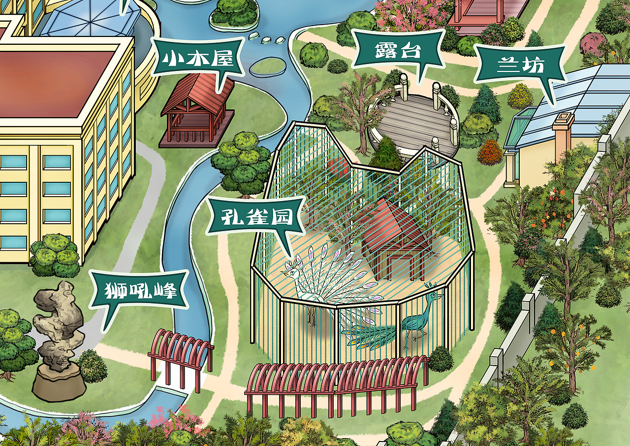 工厂导视手绘地图（图ZNDY3MDQyODA=） - 商业插画 - 站酷设计师戴大个儿原创素材 - 站酷ZCOOL