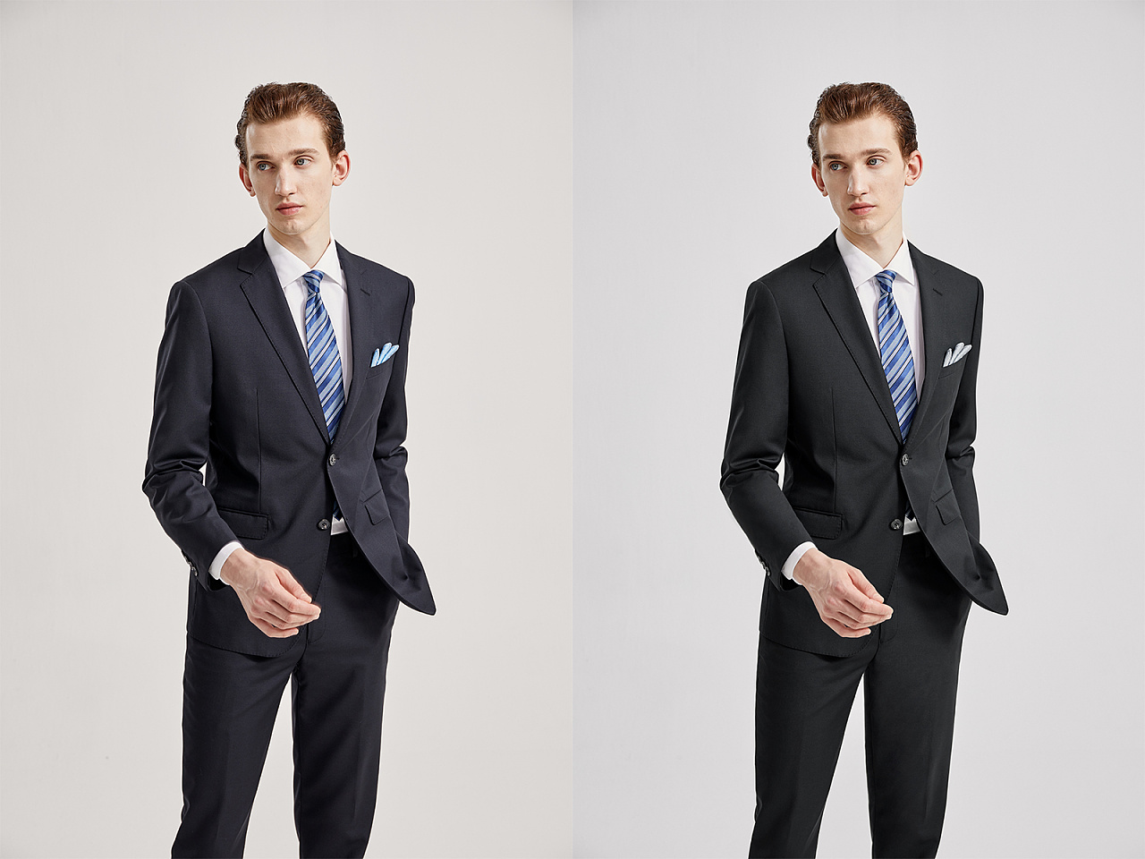 19年男装西服模特修图