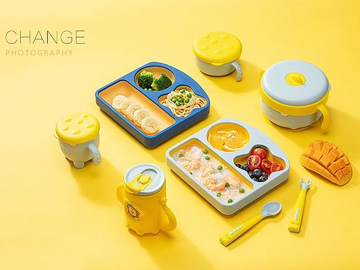 儿童硅胶分格餐盘