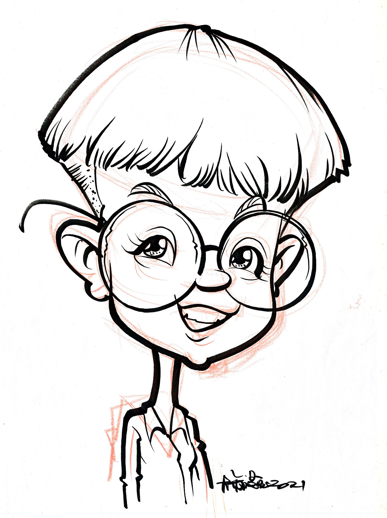 肖像漫画似颜绘手绘线稿