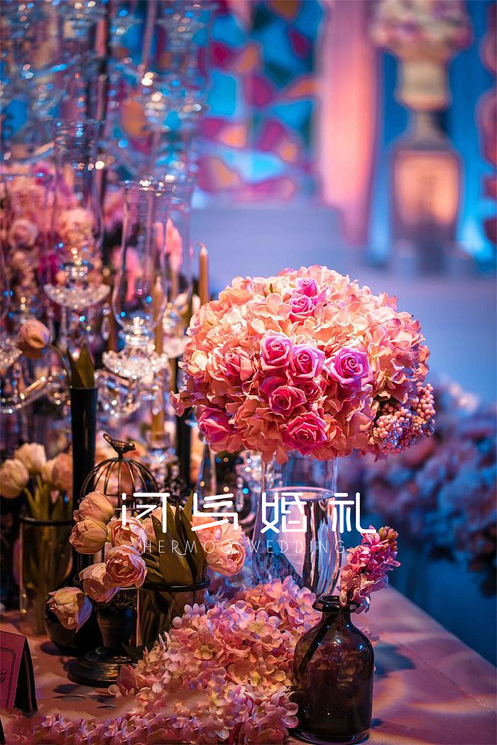 河马婚礼|复古主题婚礼(粉色 香槟色 白色)