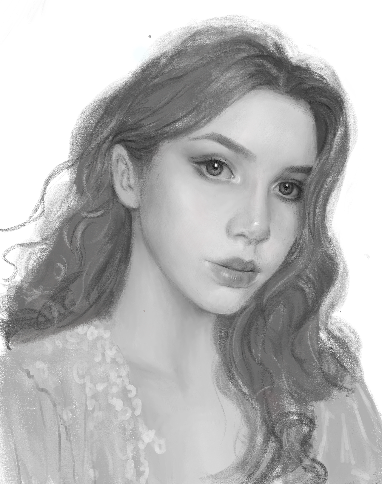 绘画练习-肖像人物（图ZMjMxMDc0OTky） - 艺术插画 - 站酷设计师小小_ling原创素材 - 站酷ZCOOL