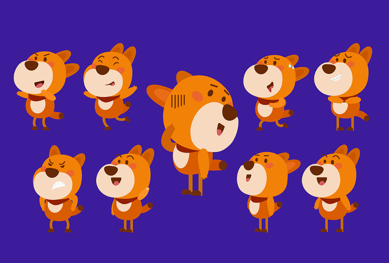 在线教育角色设计VI手册-儿童插画