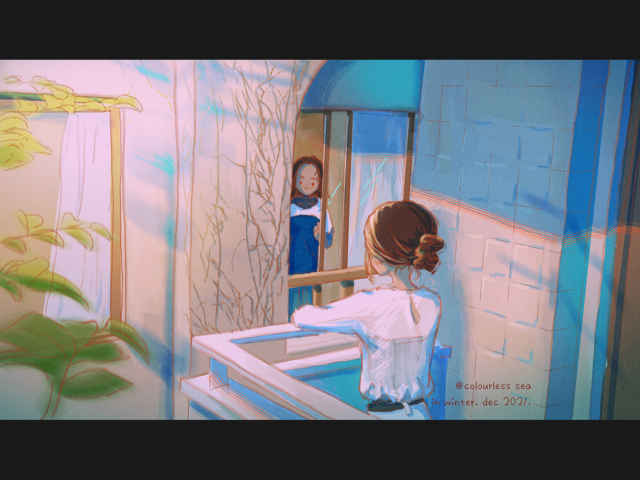 电影氛围感插画