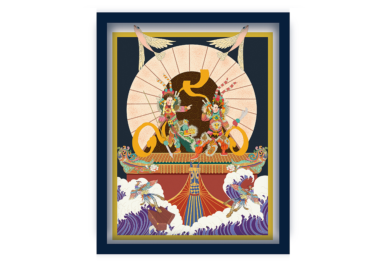 一些传统插画纹样的练手