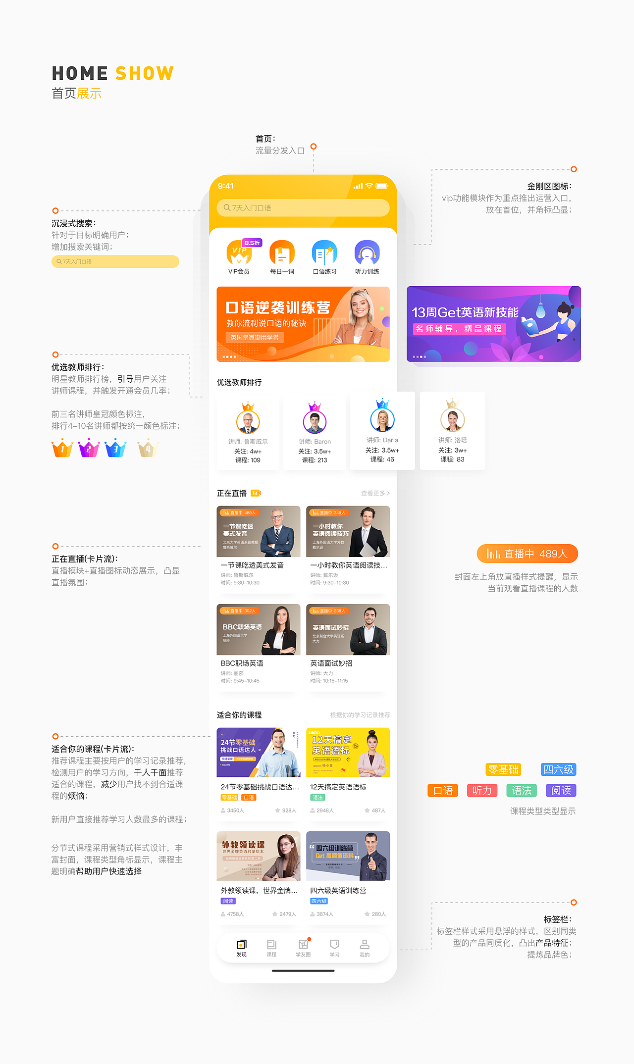 开口说英语学习App（图ZMjA5MTEzMTQ4） - APP界面 - 站酷设计师粒粒陈_C原创素材 - 站酷ZCOOL