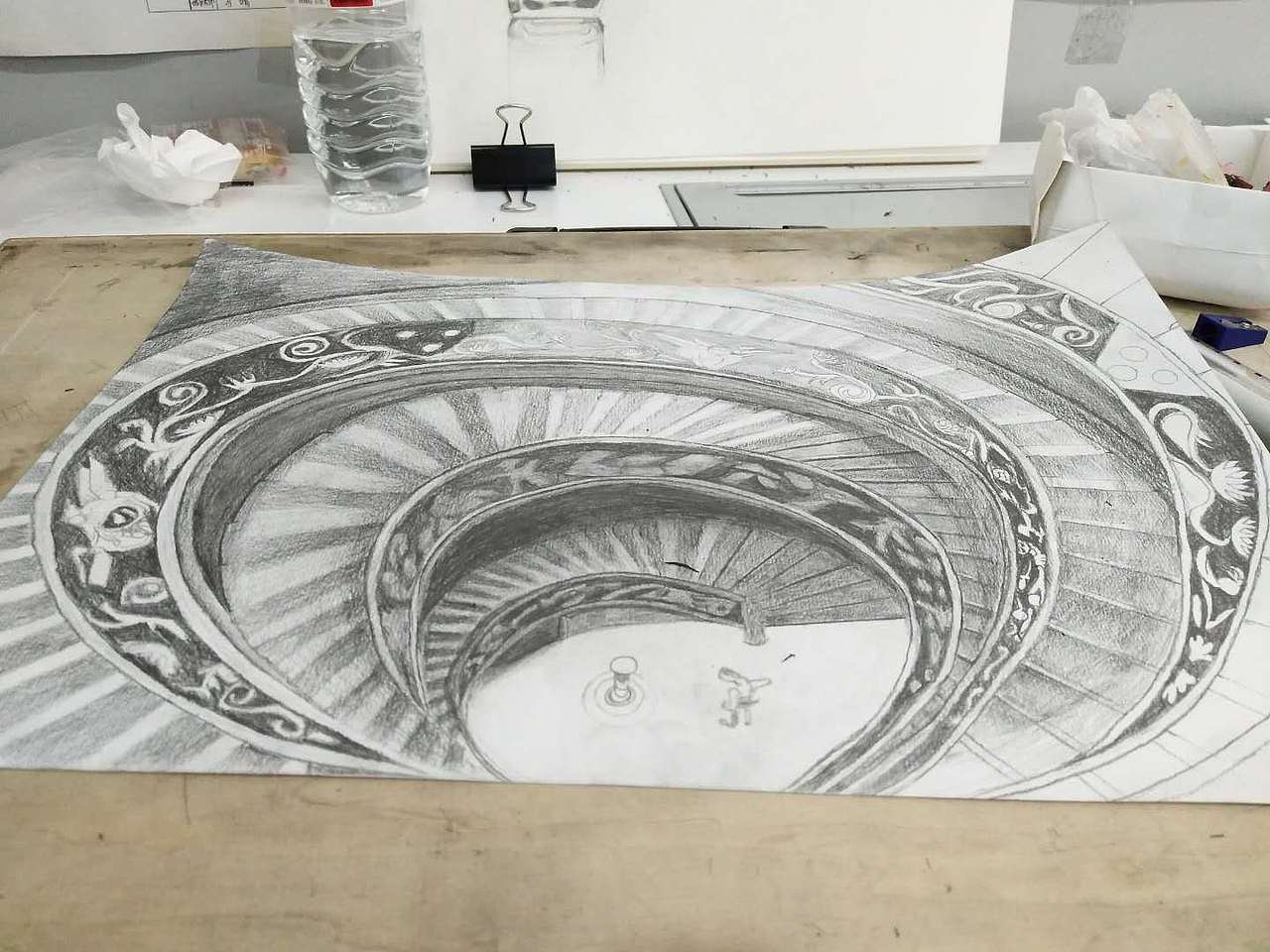 手绘空气透视练习