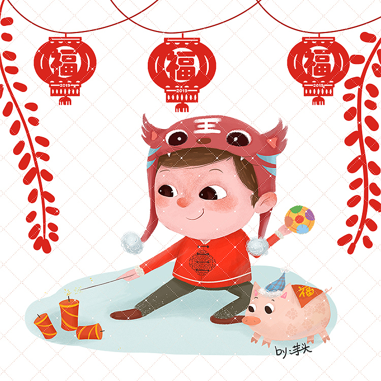 新年到（图ZMTM1NjU3ODQ0） - 绘本 - 站酷设计师王(❁´◡`❁)原创素材 - 站酷ZCOOL