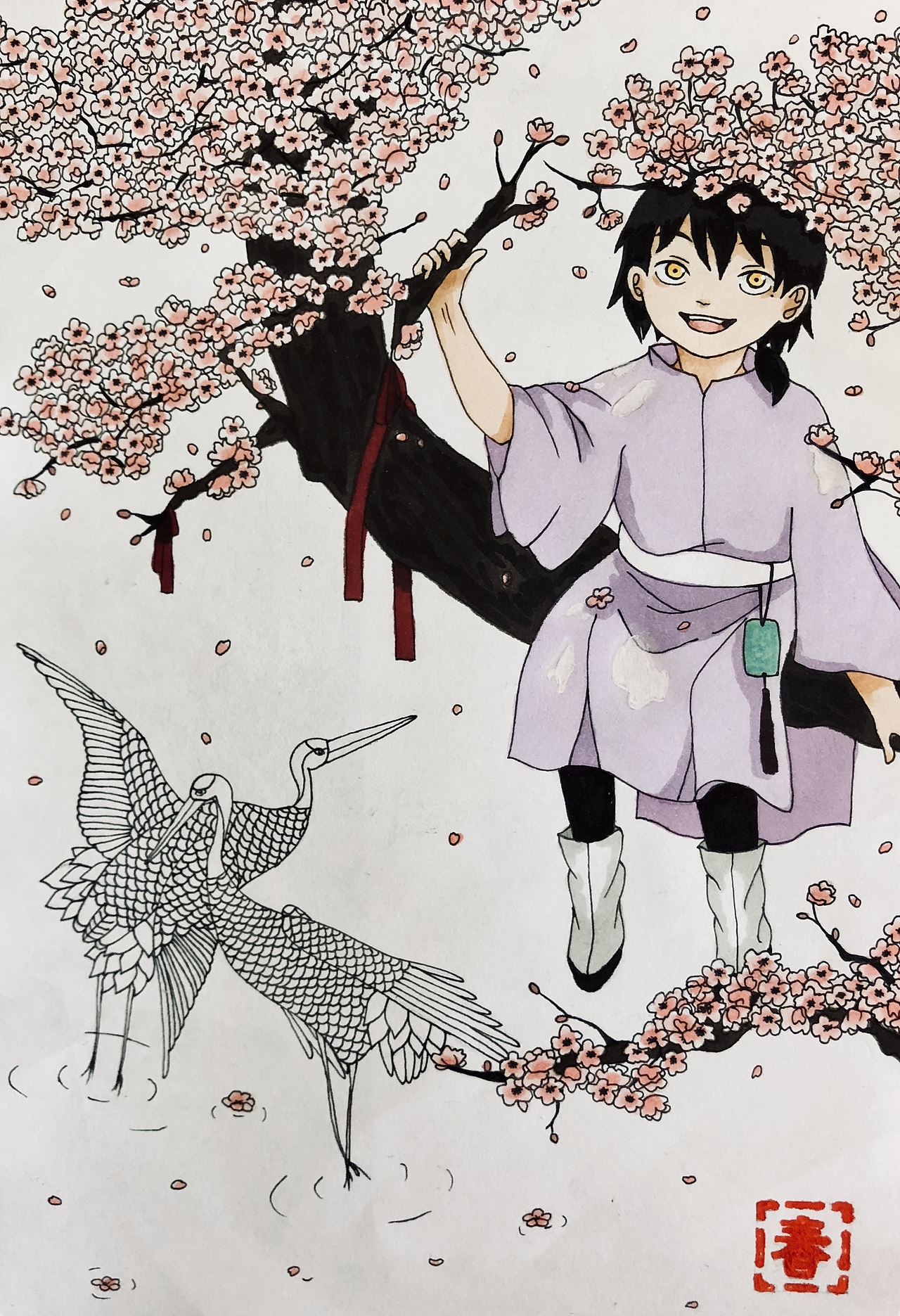 春天印象（图ZMTE2NTUzOTc2） - 单幅漫画 - 站酷设计师朱艺欣原创素材 - 站酷ZCOOL