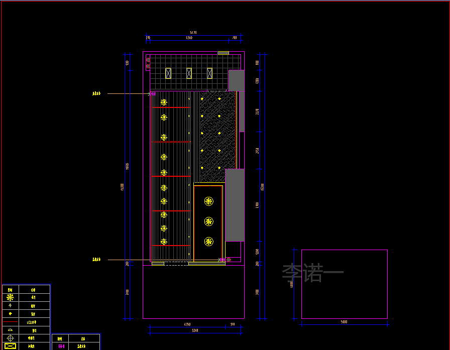 奶茶店施工图案例分享