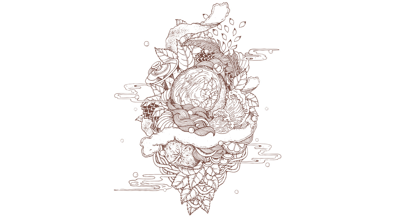 润物志手绘小青柑普洱茶