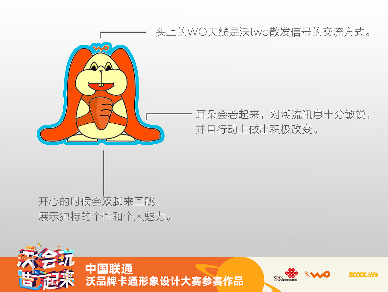 沃two（联通卡通形象设计）（图ZMTE2MzcxNTky） - IP形象 - 站酷设计师EWON原创素材 - 站酷ZCOOL