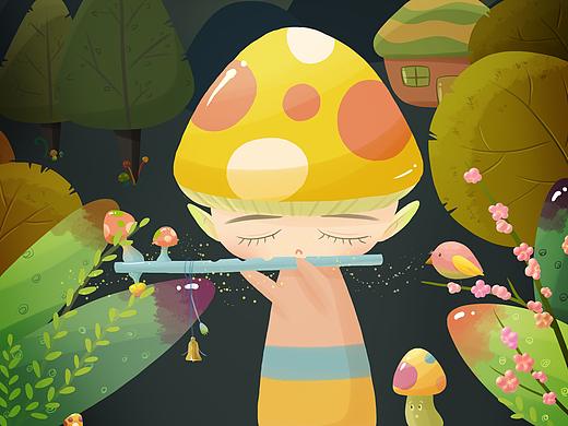 蘑菇精灵（个人主页-ZMzI4NDQxNDQ=） - 创作习作 - 站酷设计师Winnie皮皮霞原创素材 - 站酷ZCOOL