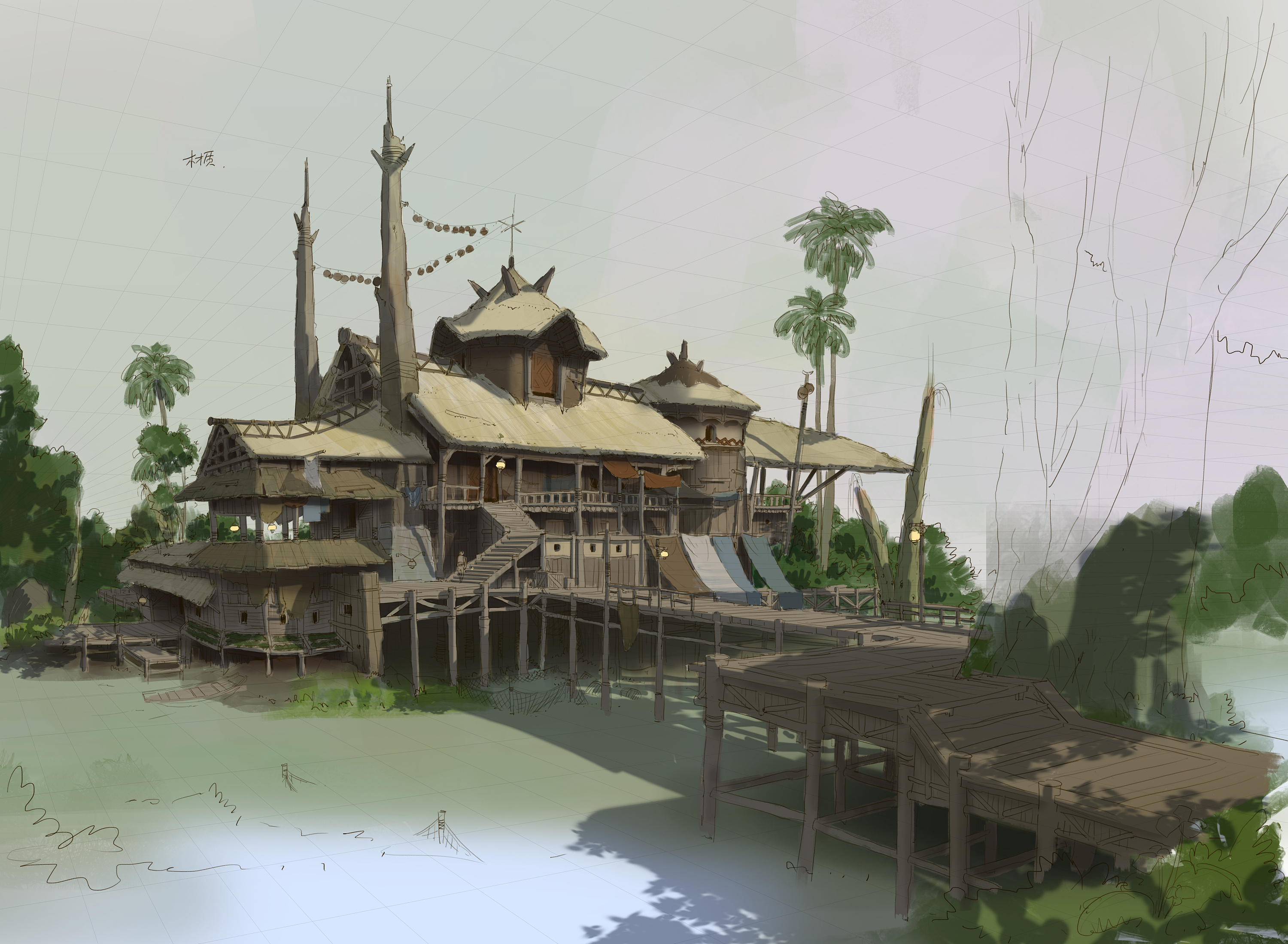 茅屋by洛克猴|插画|概念设定|艺数绘cg - 原创作品 - 站酷 (zcool)