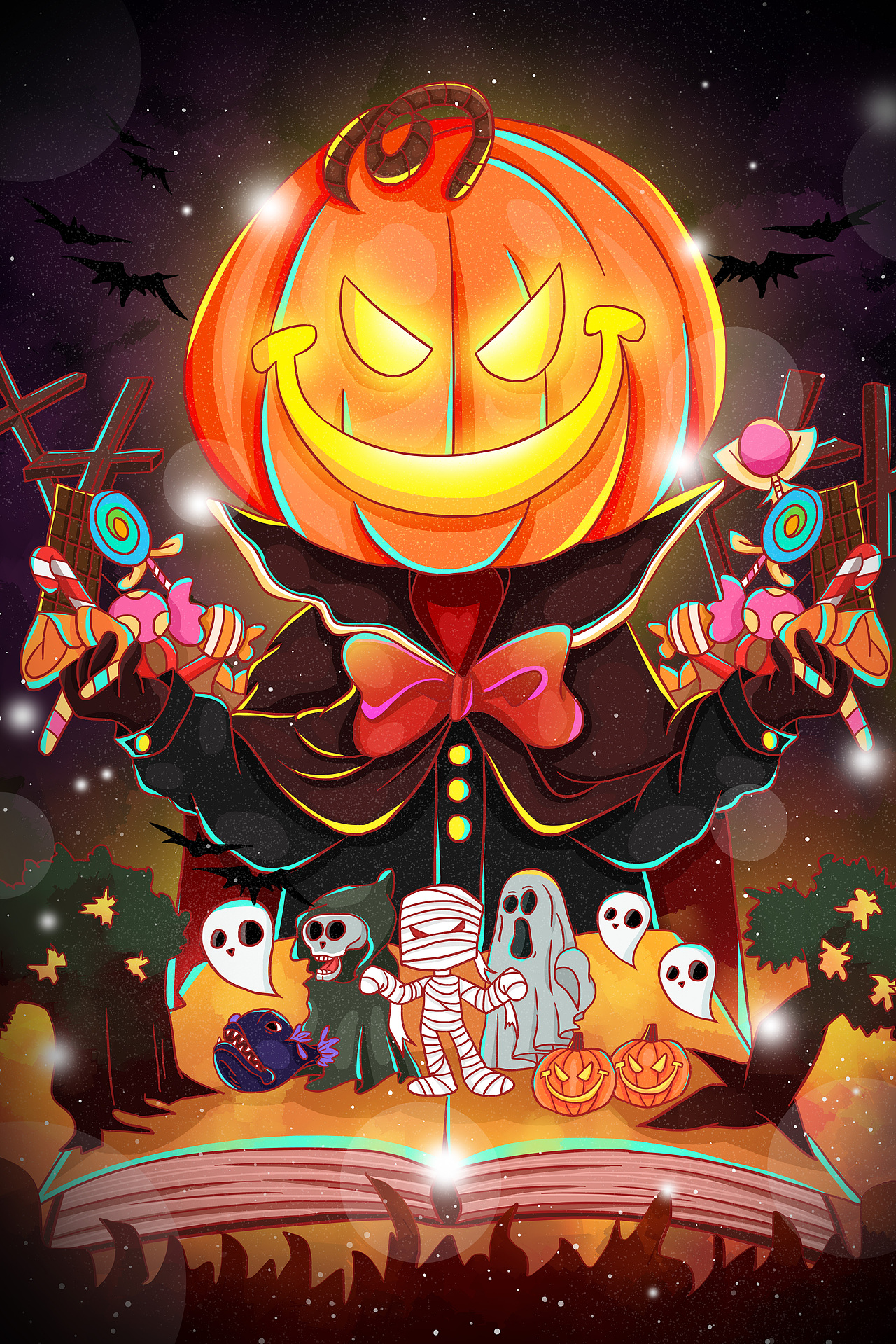 万圣节接单作图（图ZMjMwMTA4MDg4） - 海报 - 站酷设计师游戏美术平面视频原创素材 - 站酷ZCOOL