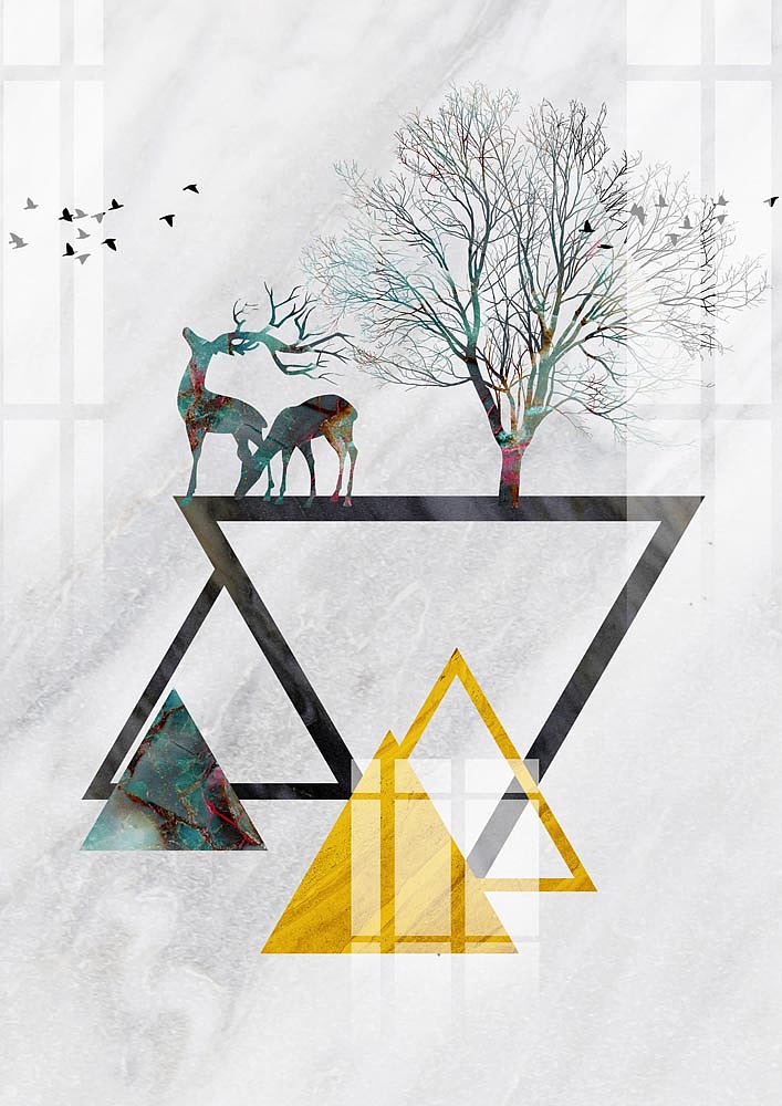 2022小清新香格里拉定制（图ZMjkwNzI5NzMy） - 商业插画 - 站酷设计师窗帘图库原创素材 - 站酷ZCOOL