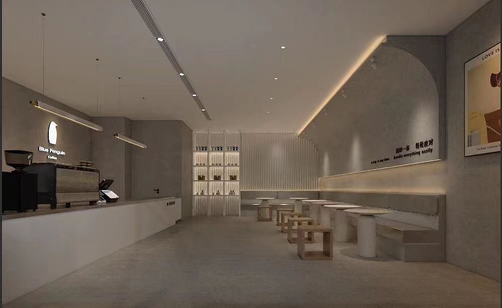 蓝企鹅Blue Penguin咖啡店/极简咖啡店