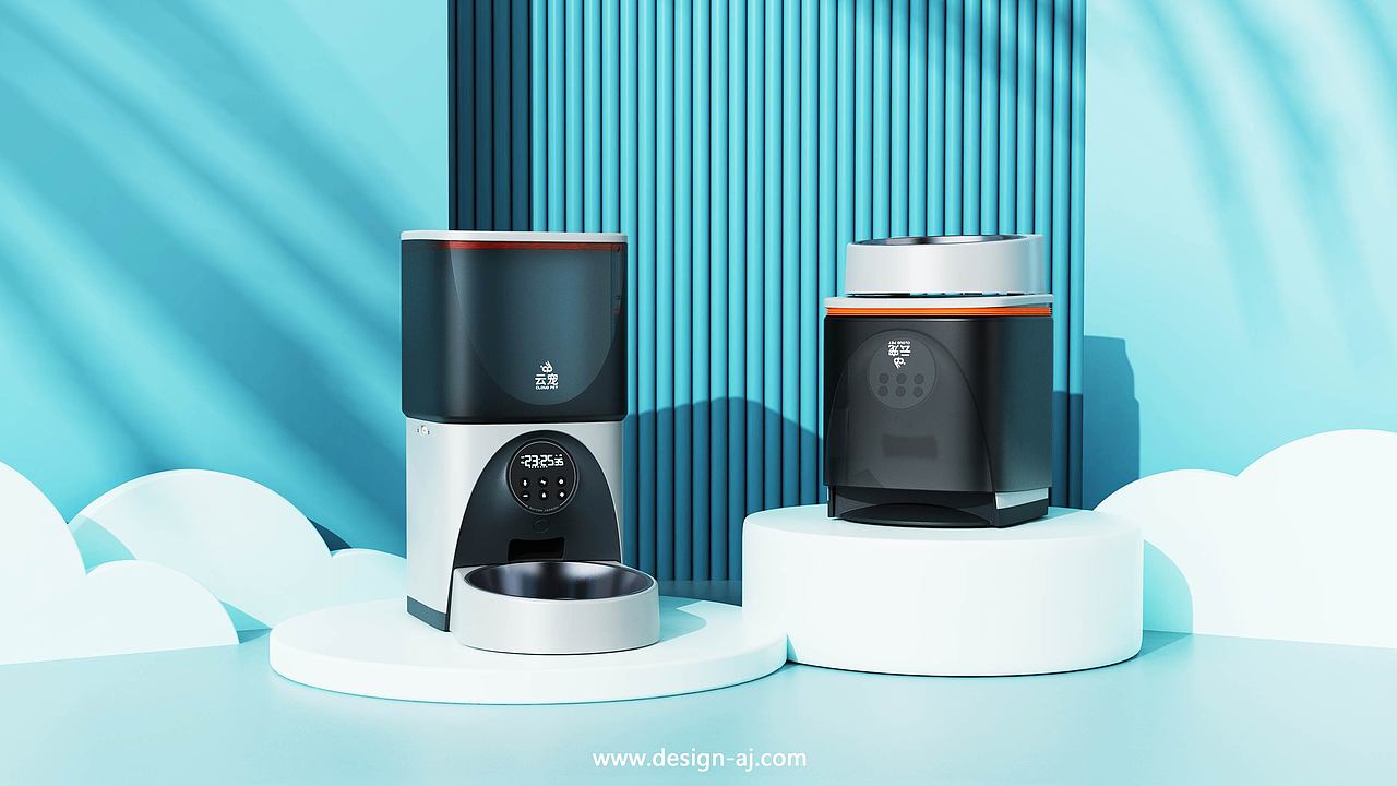 畅销海外市场的智能宠物喂食器设计 I 艾佳工业设计（图ZMzU1MzYwOTYw） - 电子产品 - 站酷设计师艾佳工业设计原创素材 - 站酷ZCOOL