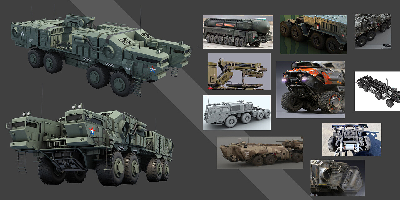 3d概念设计-俄罗斯基地车