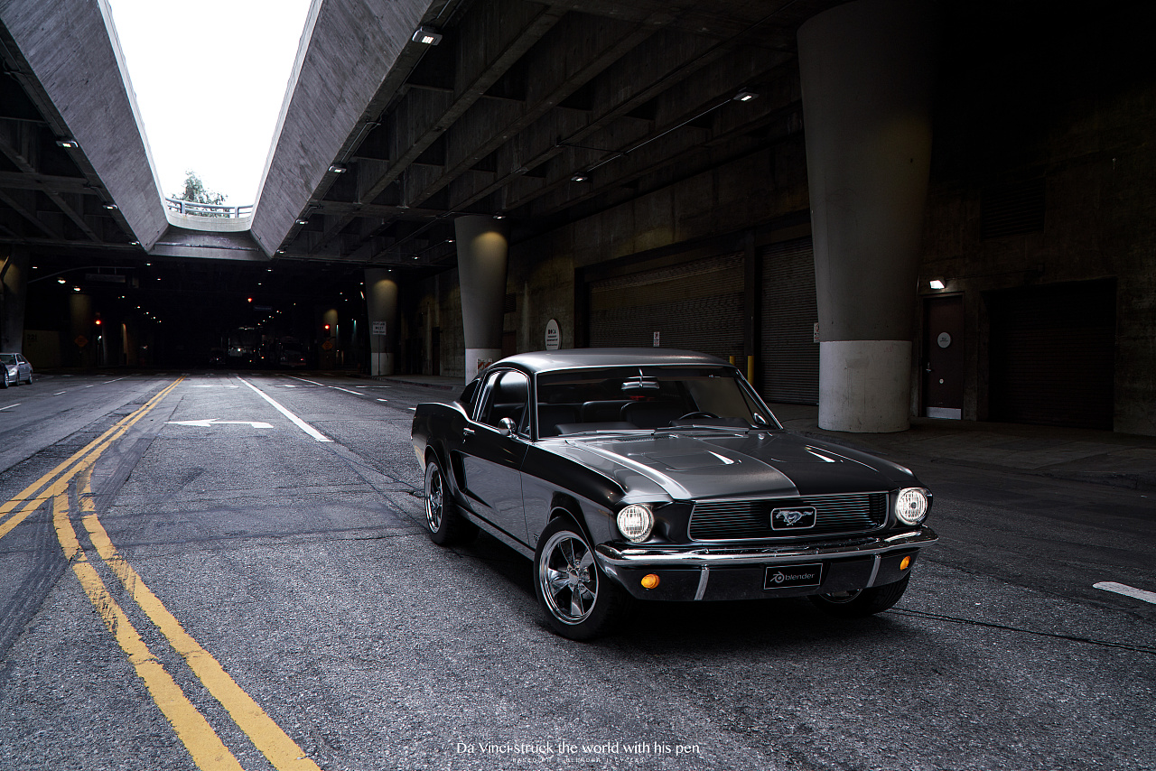 野马mustang gt 1967【汽车渲染写实】