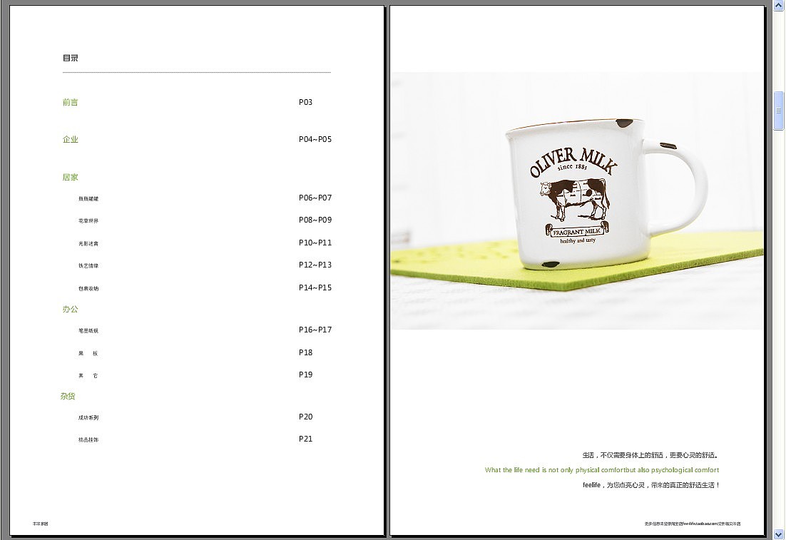 丰非家居产品宣传册