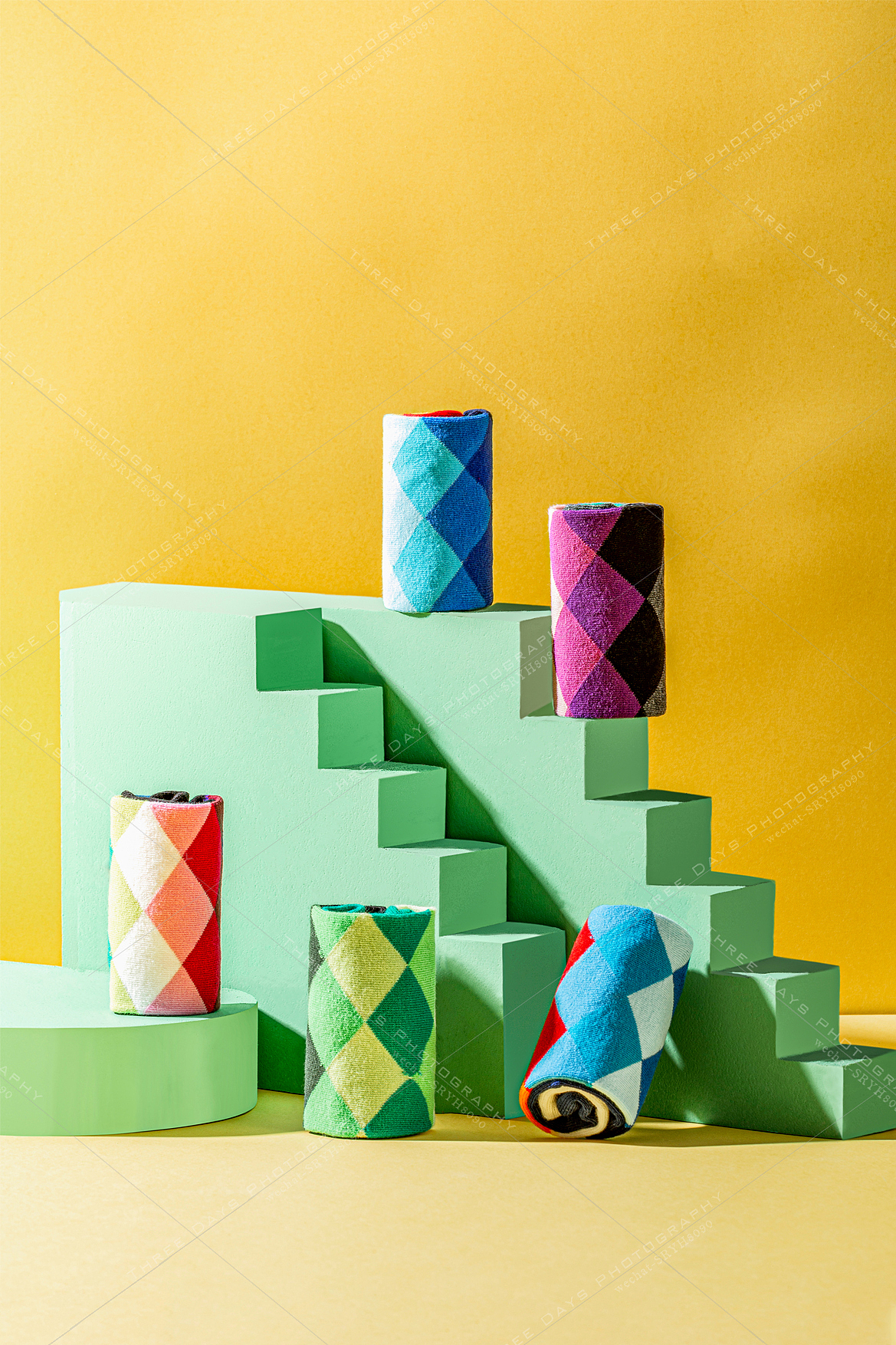 袜子平凡物品的色彩艺术