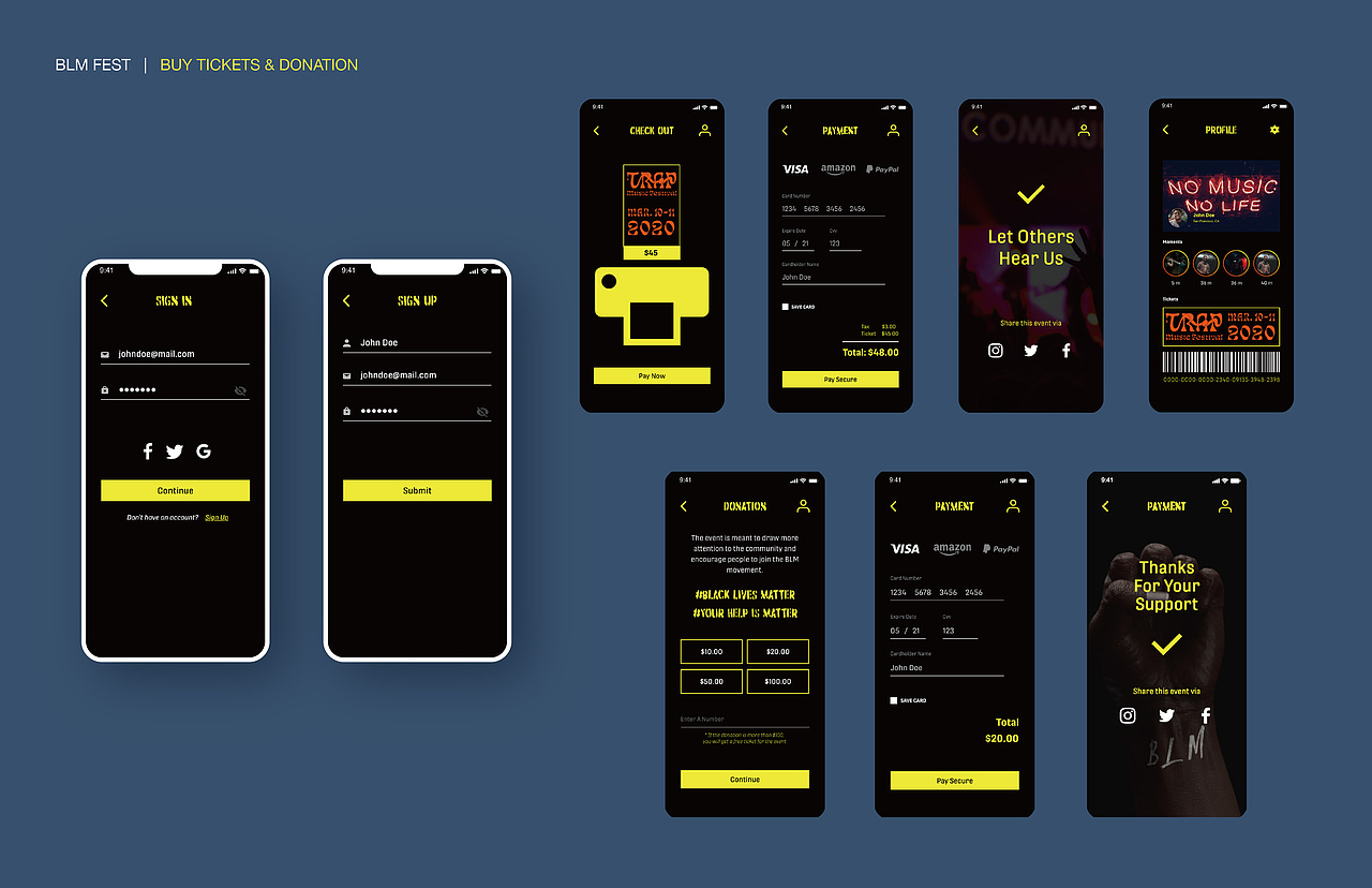 Black Lives Matter Music Festival（图ZMjQwOTcwOTQ4） - APP界面 - 站酷设计师WestEleven_原创素材 - 站酷ZCOOL